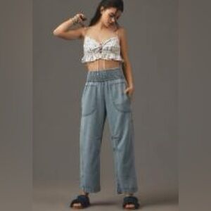 Reese Smocked Barrel leg pants